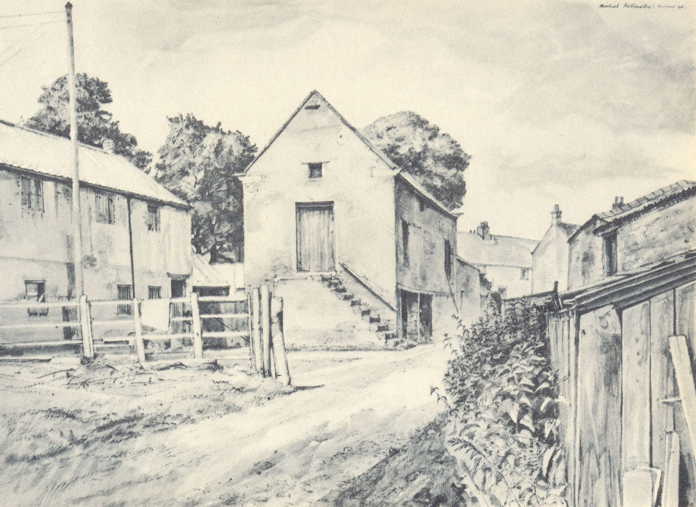 COXWOLD. Old Tannery. Yorkshire. By Michael Rothenstein 1947 vintage print